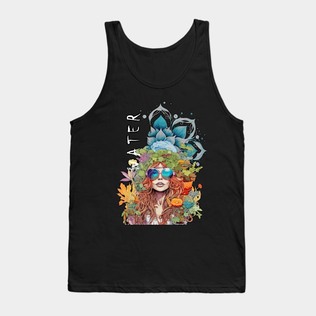 Hippie girl water element Tank Top by merchbykaez